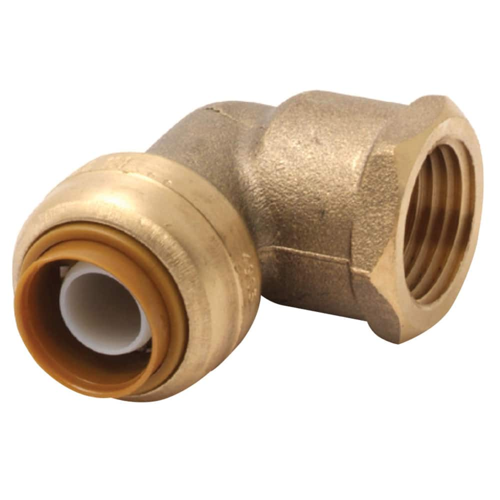 Waterline Push N' Connect Polybutylene Coupling, 1/2 x 1/2-in