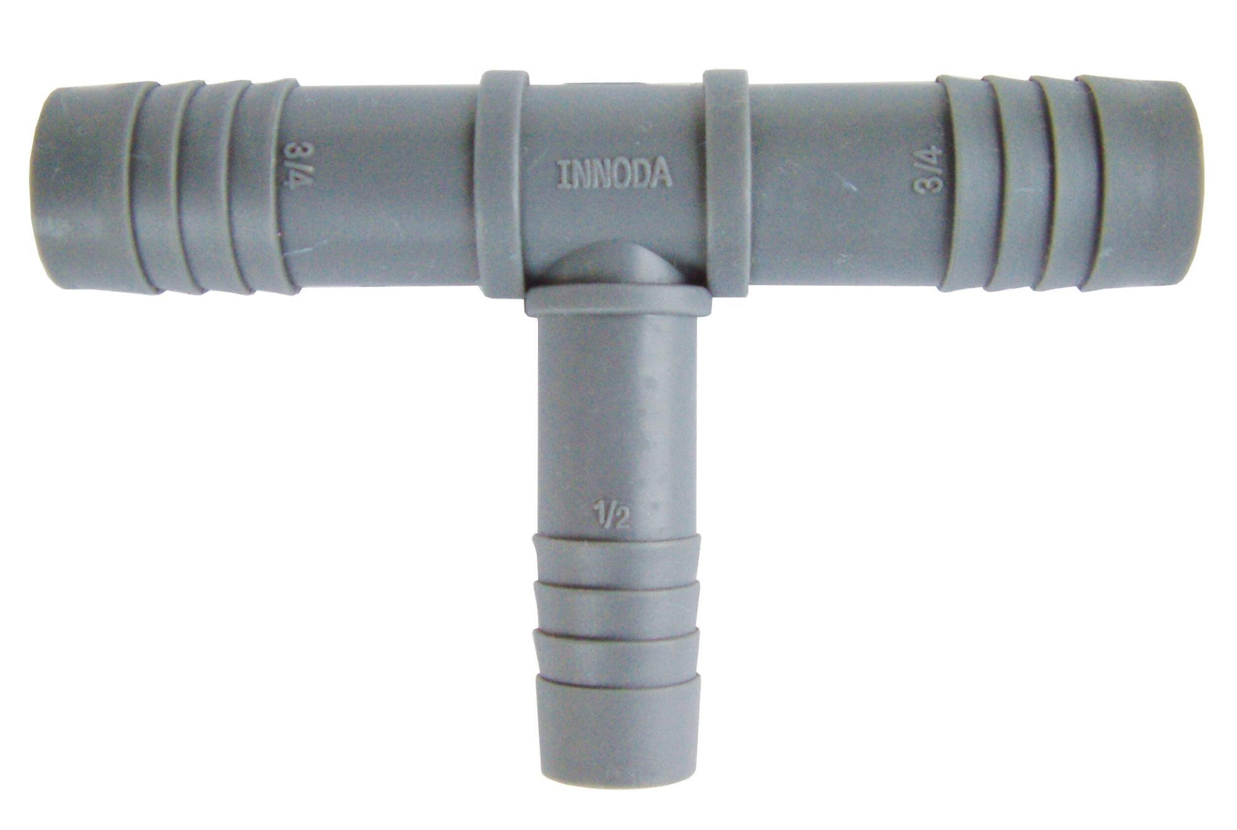Té en polyéthylène Innoda pour eau froide, 3/4 à 1/2 po Front_Flat