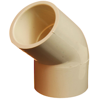 Bow CPVC 45-Degree Elbow, 0.7-in Front_Angled_Left