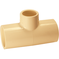 Bow Tee CPVC, 0.7-in x 0.7-in x 0.5-in Front_Angled_Right