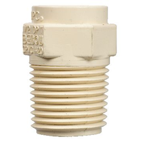 Bow CPVC Durable Adapter for Plumbing, Beige, Assorted Sizes Front_Flat