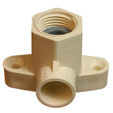 Adaptateur durable en PVC-C Bow, coude à applique, pour tuyauterie, beige, 1/2 po Front_Elevated
