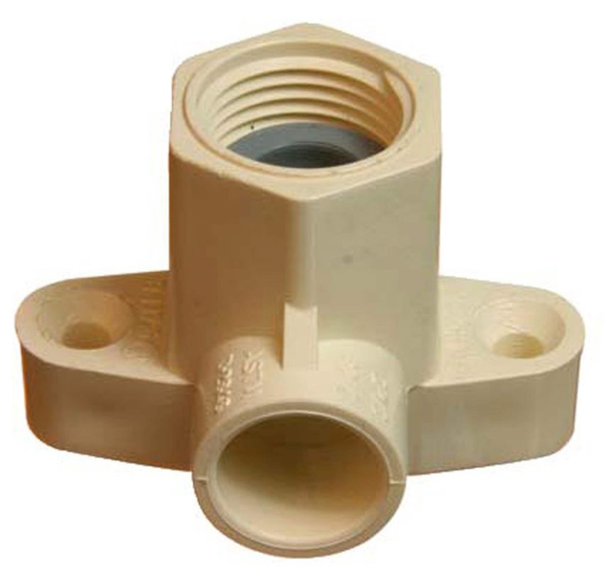 Bow CPVC Durable Wing Elbow Adapter for Plumbing, Beige, 1/2-in Front_Elevated