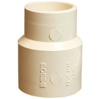 Bow CPVC Coupling, 1-in x 0.7-in Front_Elevated