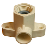 Raccord coudé à oreille durable en PVC-C Bow, pour plomberie, beige, 1/2 po Front_Elevated
