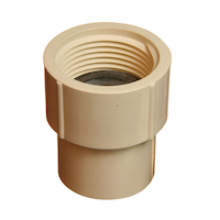 Adaptateur femelle Bow en PVC-C, 1 po Front_Elevated