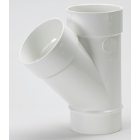 Bout mâle en Y en PVC Bow pour égout et raccord de drainage, blanc, 4 po