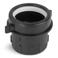 Adaptateur de siphon ABS et drainage et aération Bow, noir, tailles variées Front_Elevated