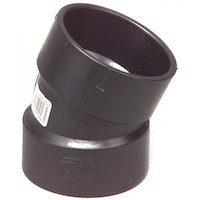 Bow ABS 22.5-Degree Elbow For Sewer and Drainage Fitting, 1-1/4-in