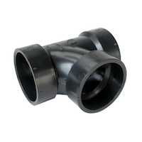 Bow ABS/DWV Sanitary Tee, Black, 1-1/4-in Front_Angled_Right