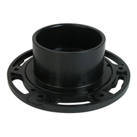 Bow ABS-DWV Toilet Flange Flush Fit with Hub End, 4 x 3-in