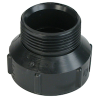 Adaptateur ABS et drainage et aération Bow, MPT, noir, tailles variées Front_Elevated