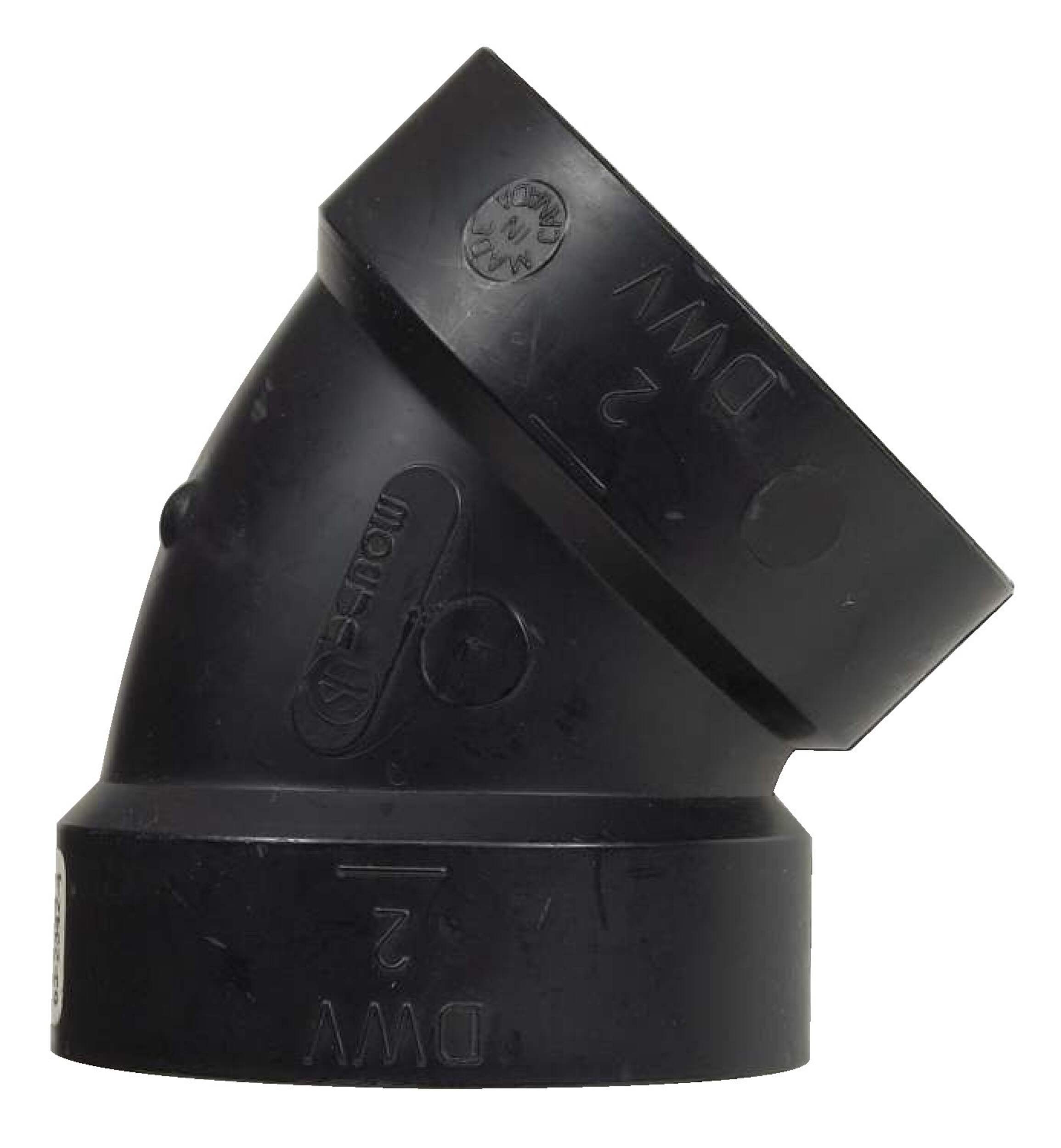Coude à 45 degrés en ABS Bow, pour raccord d'égout et de drainage, 2 po Side_Right