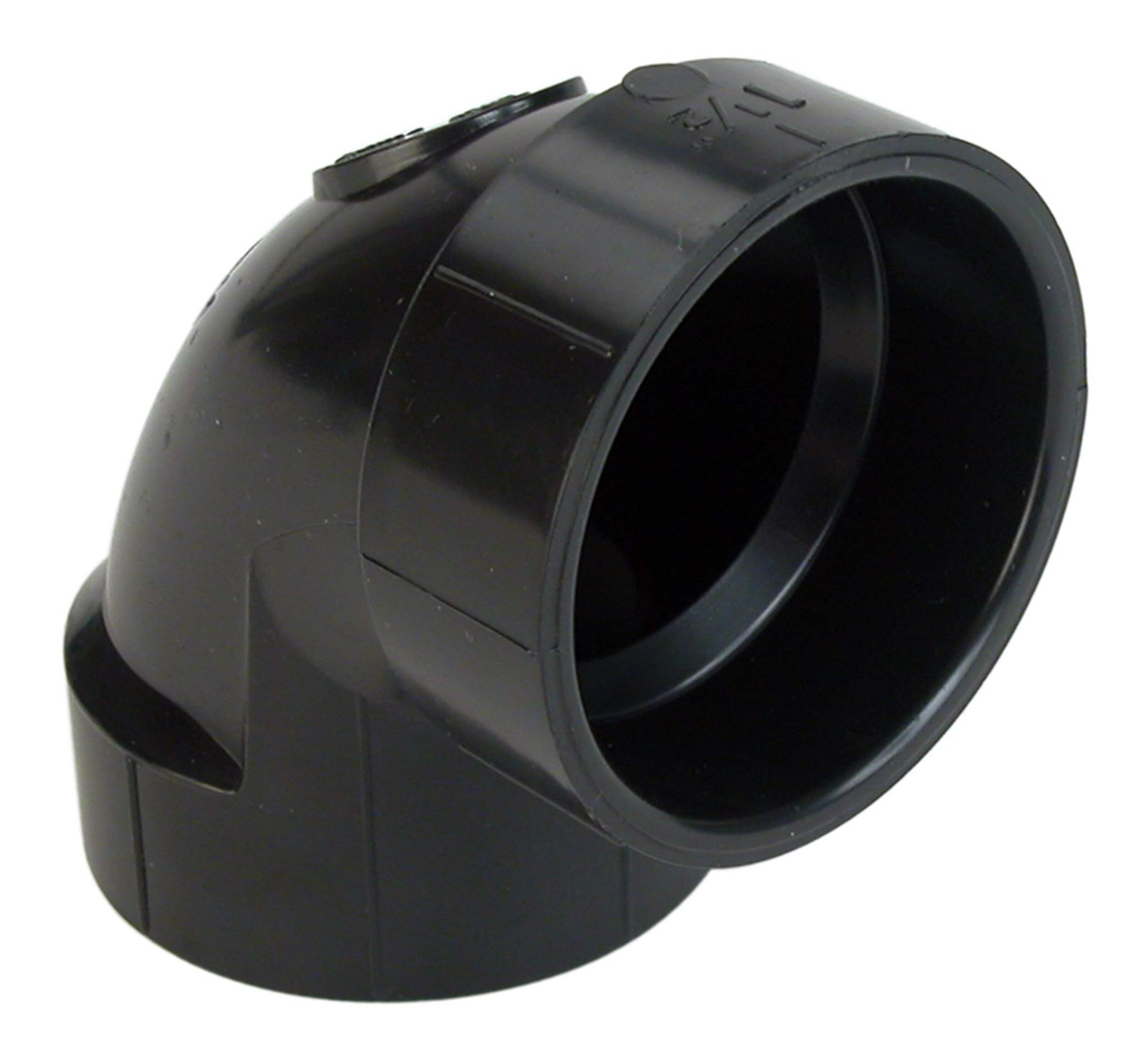 Raccord de coude à 90 degrés ABS et drainage et aération Bow, 3 po Front_Angled_Right