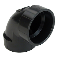Coude à 90 degrés ABS et drainage et aération Bow, 4 po Front_Angled_Right