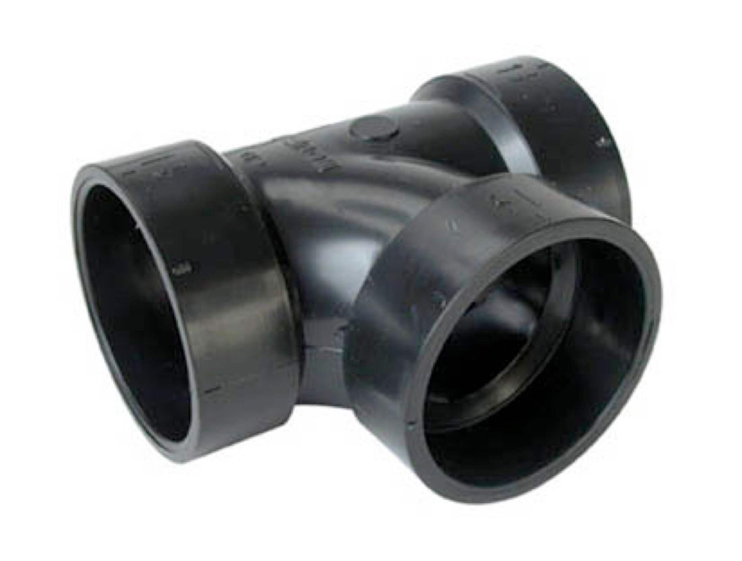 Bow ABS/DWV Sanitary Tee, Black, 1.5-in Front_Three_Fourths_Angled_Right