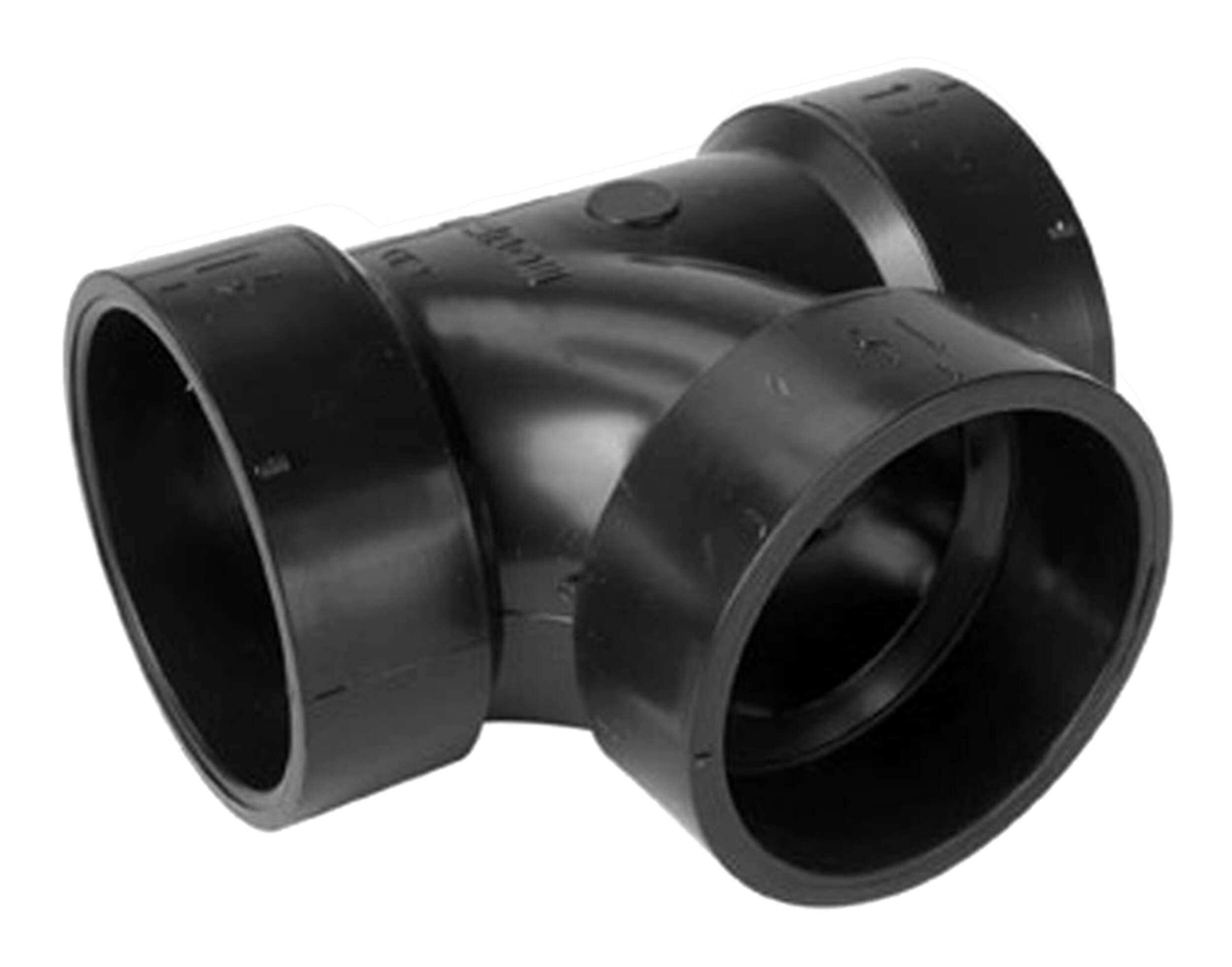 Raccord en T sanitaire pour ABS et drainage et aération Bow, 2 po Front_Angled_Right