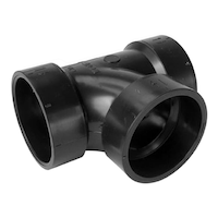 Raccord en T sanitaire pour ABS et drainage et aération Bow, 3 po Front_Angled_Right