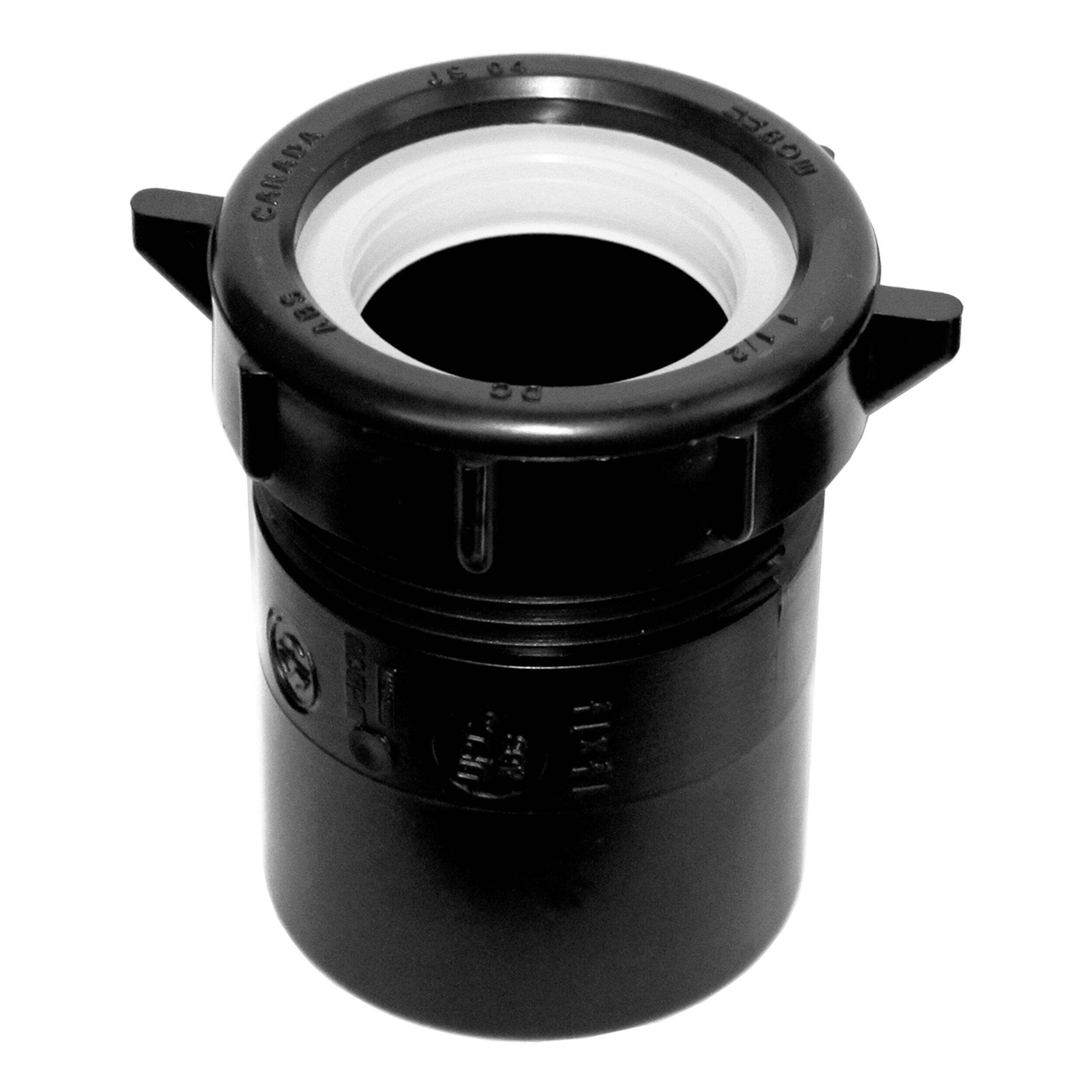 Bow ABS P-Trap Adapter For Sewer and Drainage Fitting, 1-1/2-in Front_Elevated