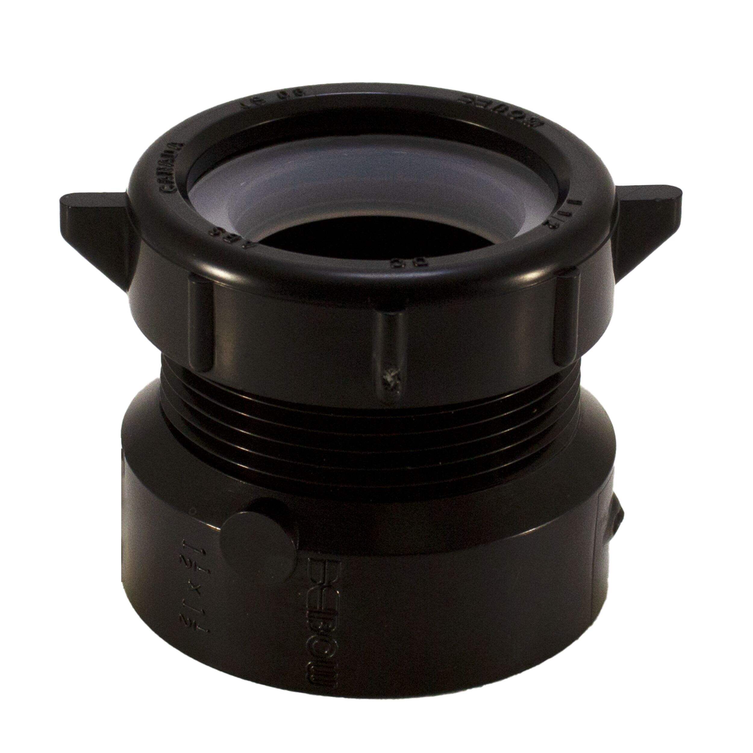 Bow ABS Female P-Trap Adapter for Sewer and Drainage Fitting, 1-1/2-in Front_Elevated