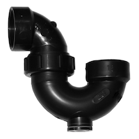 Bow ABS P-Trap with Clean-Out Fitting, 1-1/4-in