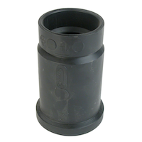 Raccord ABS Bow pour grille en fonte, noir, 4 x 3 po Front_Elevated