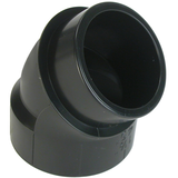 Bow ABS 45-Degree Spigot Elbow, 3-in Front_Angled_Right