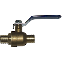 Waterline PEX Full Port Ball Valve with Lever Handle, 3/4-in Side_Left