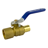 Robinet à bille à souder PEX Waterline, poignée en L, 3/4 po Front_Angled_Left