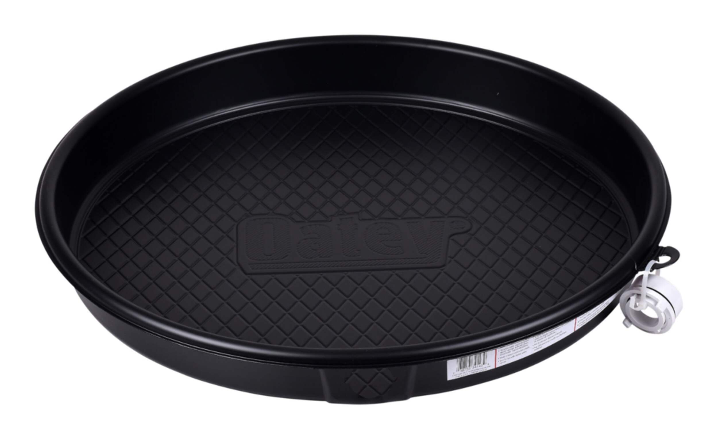 Oatey Plastic Water Heater Pan, Black, 24-in Front_Elevated