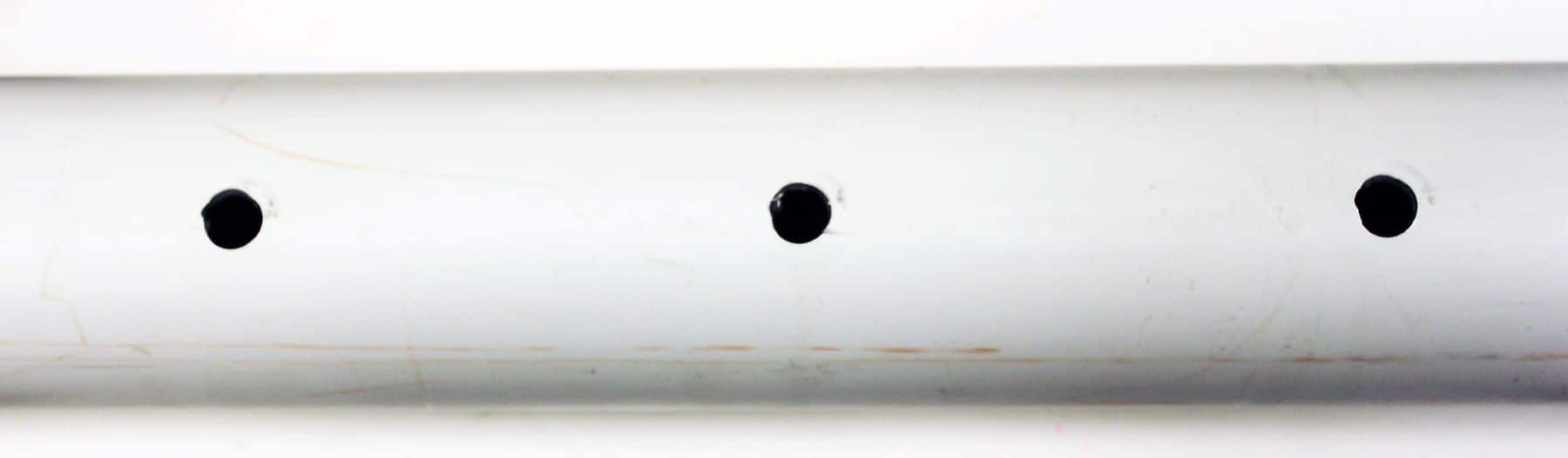 Tuyau d'égout en PVC/BNQ, 3 x 10', Perforé, blanc