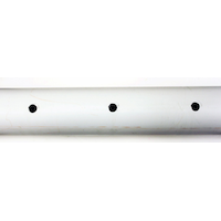 Tuyau d'égout perforé en PVC Bow, pour égout et raccord de drainage, blanc, tailles variées CloseUp