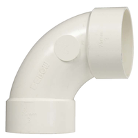 Raccord en coude de 90 degrés en PVC Bow, pour égout et raccord de drainage, blanc, tailles variées