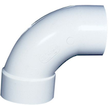 Raccord en coude de 90 degrés en PVC Bow avec embout mâle, pour égout et raccord de drainage, blanc, tailles variées Overhead_Flat