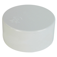 Bow PVC Cap for Sewer and Drainage Fitting, White, 3-in