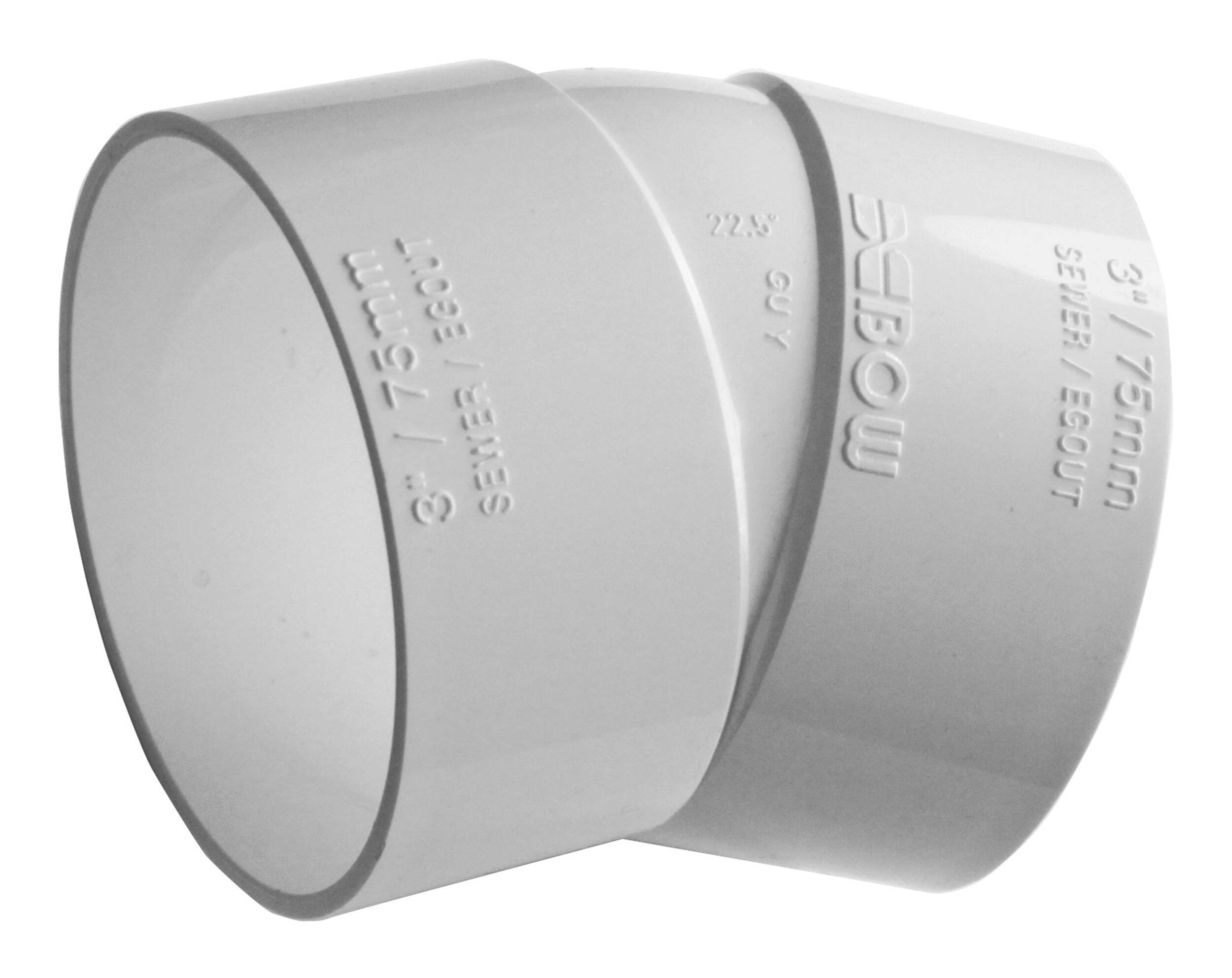 IPEX 22.5-Degree PVC Elbow, 4-in Front_Elevated