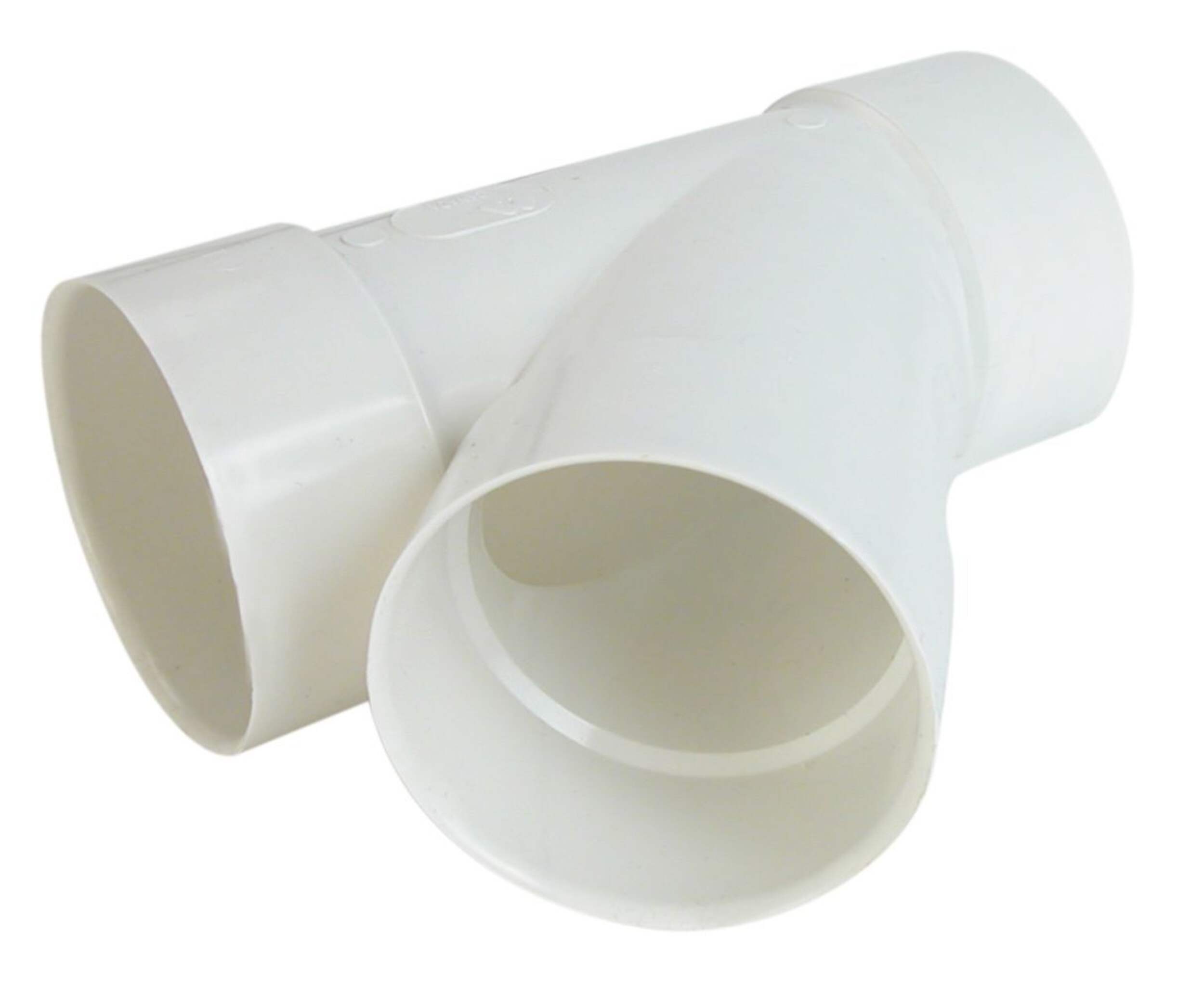 Bow PVC 45-Degree Wye for Sewer and Drainage Fitting, White, 4-in Front_Angled_Left