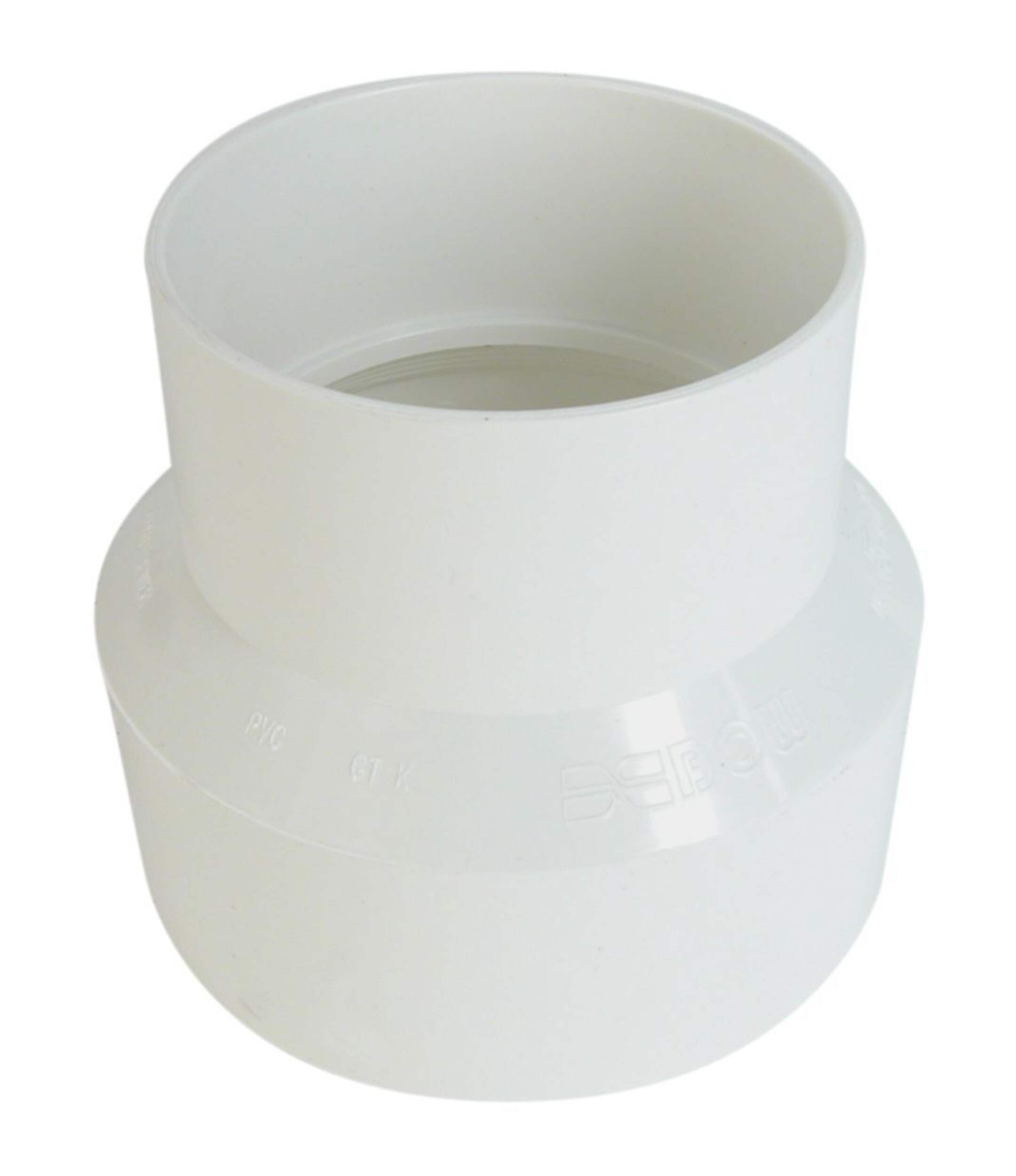 Raccord de réduction en PVC Bow, pour égout et raccord de drainage, blanc, 4 x 3 po Front_Elevated