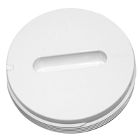 Bow PVC Flush Fit Threaded Plug for Sewer and Drainage Fitting, White, 4-in