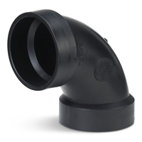Bow ABS/DWV 90-Degree Elbow, Black, 2-in