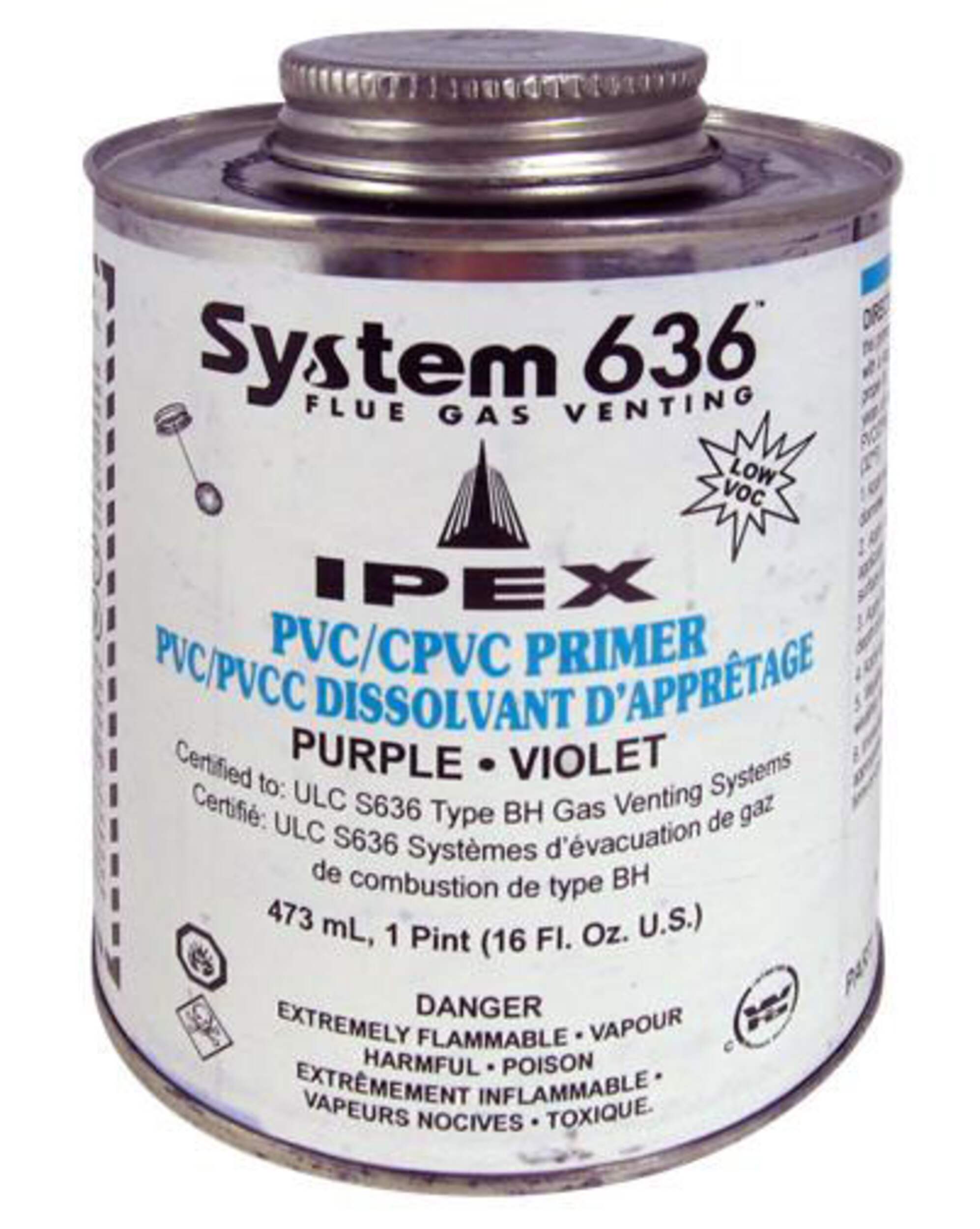 Apprêt à PVC System 636, 473 mL Front_Flat
