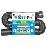 Adaptateur Twist and Seal Mole Pipe pour tuyaux solides extensibles, durable et facile à plier, tailles variées Front_Flat