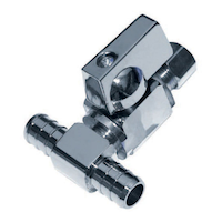 Waterline Tee Valve for Icemaker & Humidifier, 1/2-in PEX x 1/2-in PEX x 3/8-in OD Comp.