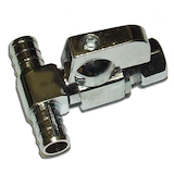 Waterline Tee Valve for Dishwasher, 1/2-in PEX x 1/2-in PEX x 3/8-in OD Comp. Front_Angled_Right