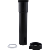 Rallonge d'évier et de drainage PlumbShop ABS avec écrous et rondelles, noir, 1 1/2 x 8 po Composite_or_Mixed
