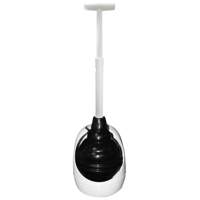 Korky BeehiveMax Hideaway Plunger with Comfort Grip & Drip Tray, 24in