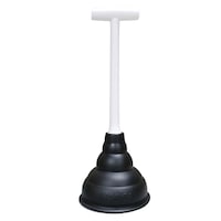 Korky Beehive Mini Sink Plunger with Comfort Grip, 14-in, White Front_Flat