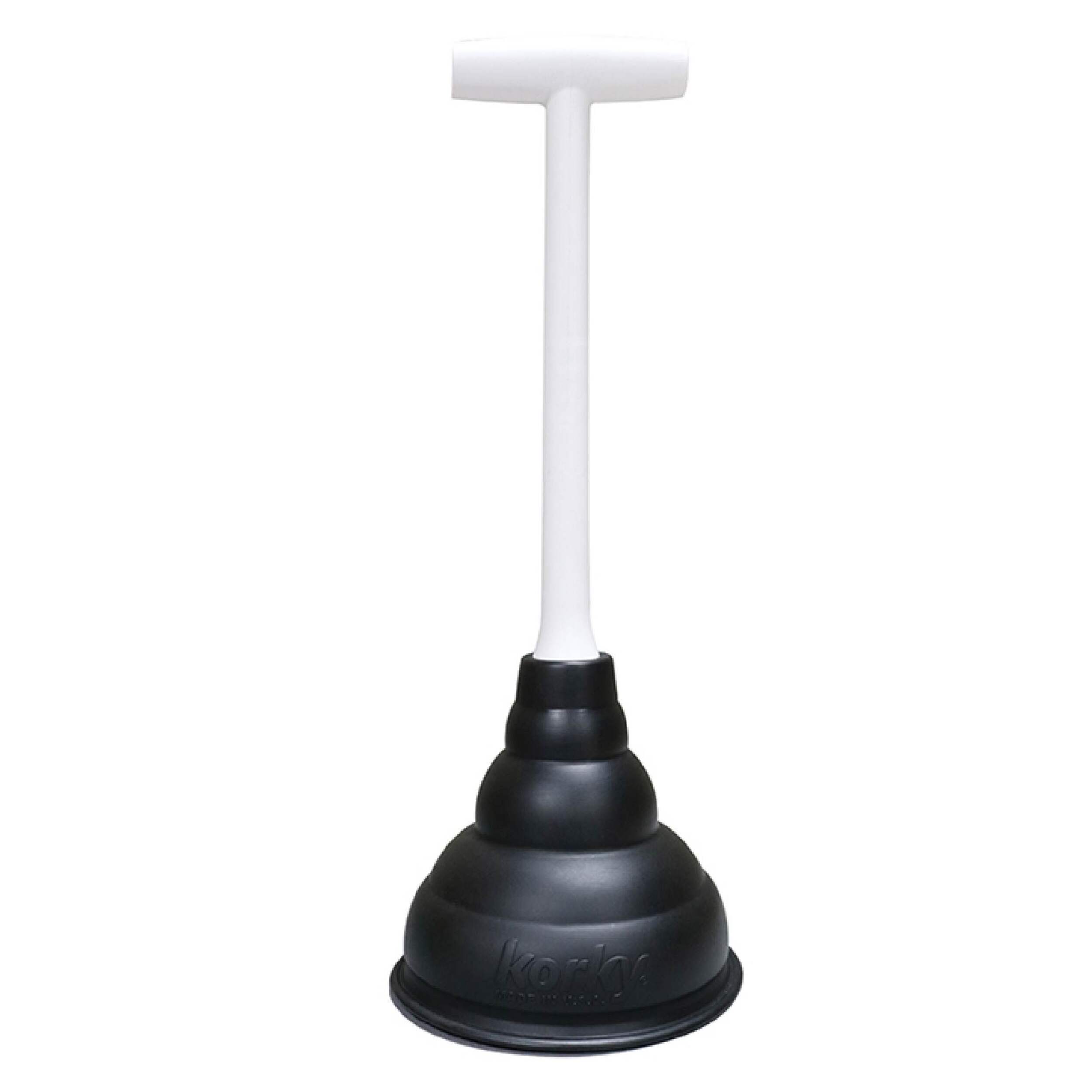 Korky Beehive Mini Sink Plunger with Comfort Grip, 14-in, White Front_Flat