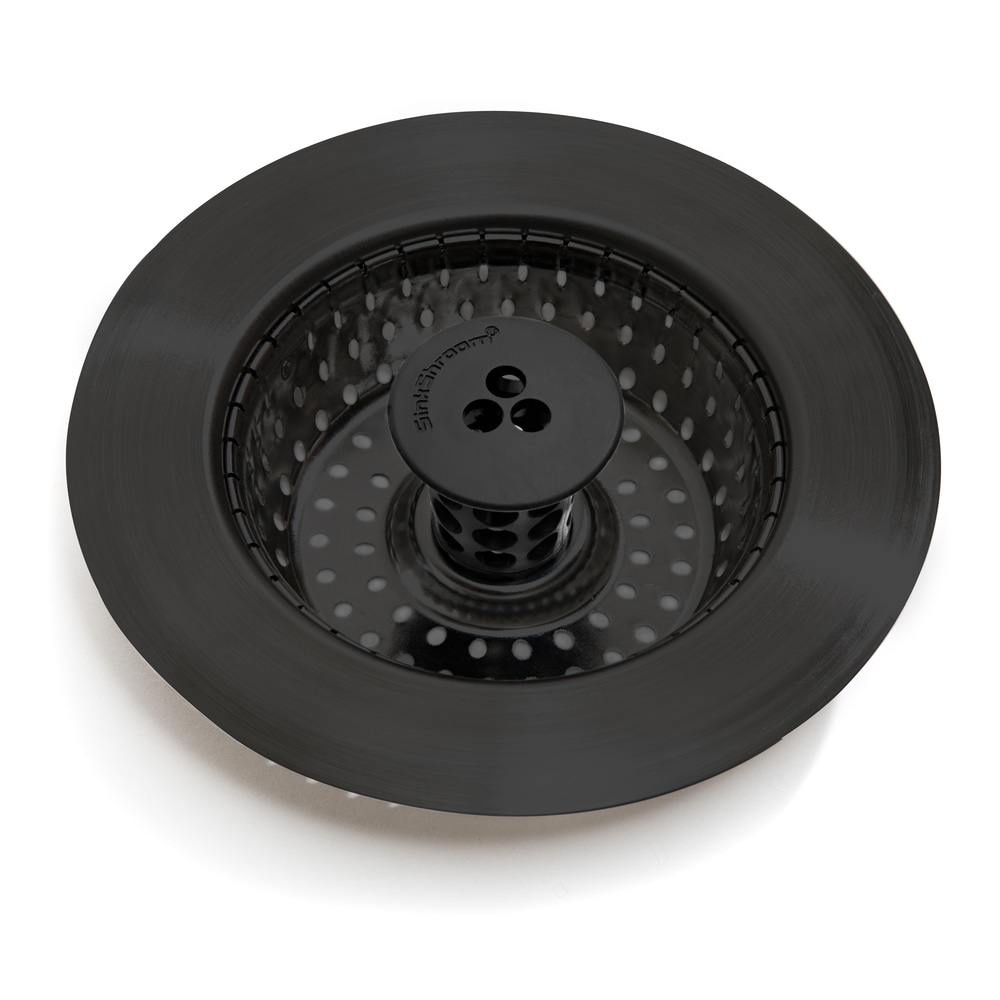 Sink Shroom Kitchen Sink Strainer with Drain Stopper, Matte Black