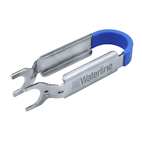 Waterline Push 'N' Connect Disconnect Tong, Stainless Steel, 3/4-in Front_Three_Fourths_Angled_Left